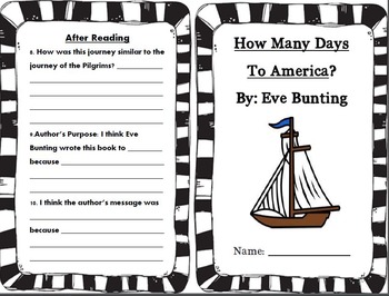 how many days to america by eve bunting